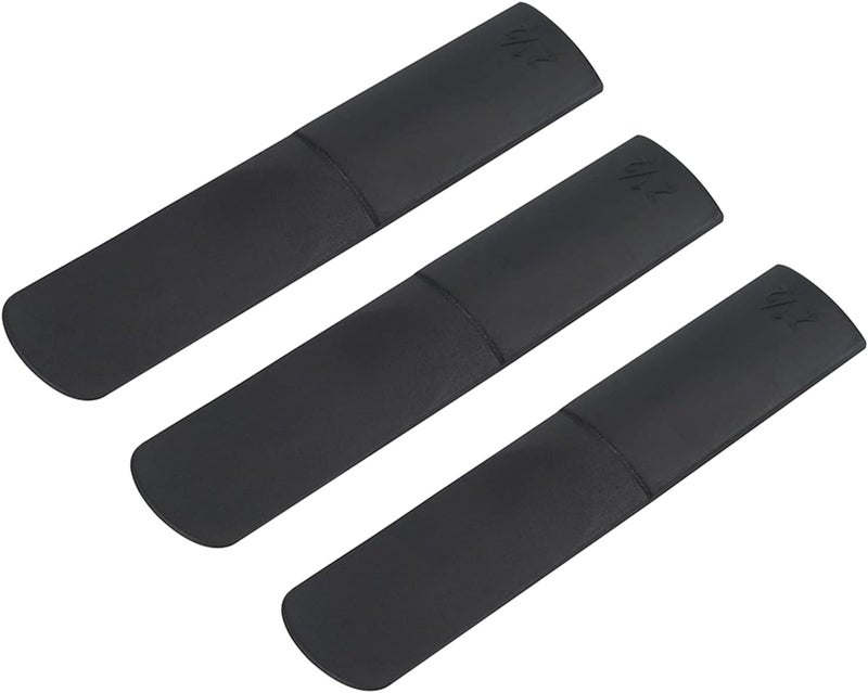 POCREATION Plastic Alto Saxophone Reeds, 3pcs Plastic Alto Saxophone Mouthpiece Reeds 2.5 Parts Repairs Accessory Black - Image 1